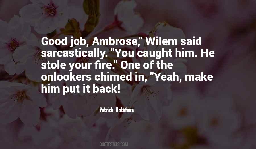 Quotes About Ambrose #15901