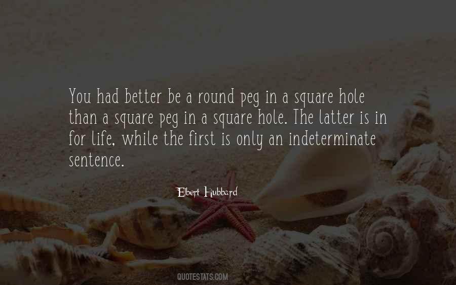 Round Hole Square Peg Quotes #903678