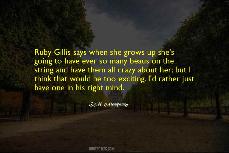 Ruby Gillis Quotes #1147304