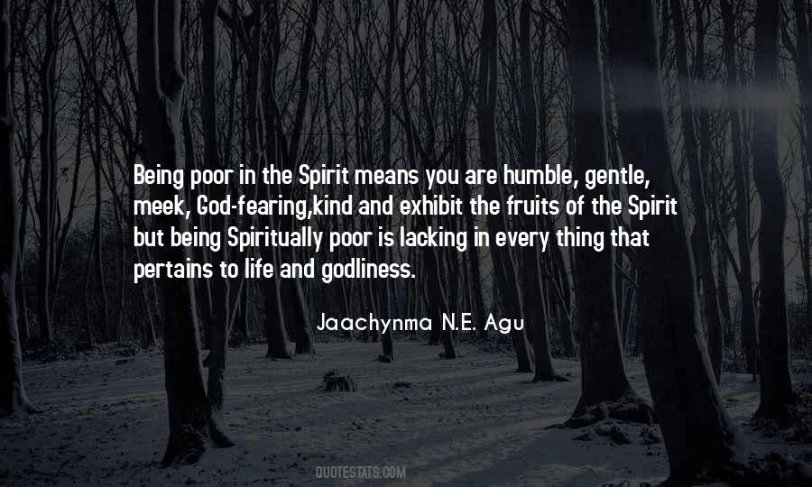 Quotes About Being Poor In Spirit #808911
