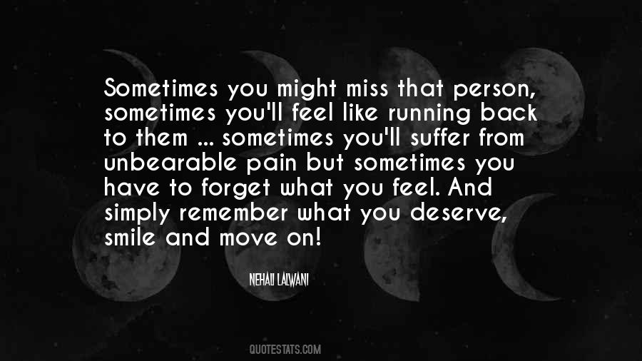 Running From Pain Quotes #151355