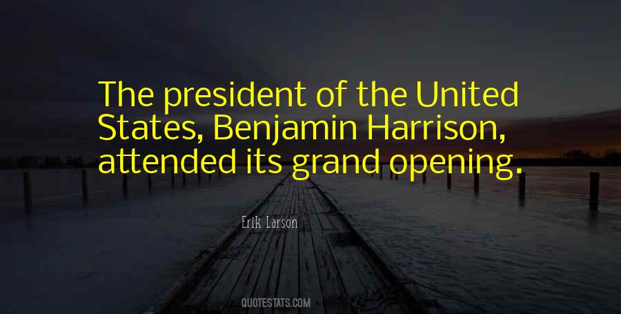 Quotes About Benjamin Harrison #358276