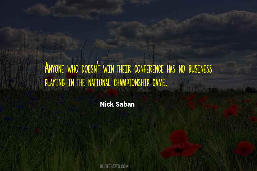 Saban Quotes #105896