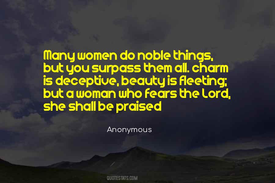 Quotes About A Noble Woman #1706679