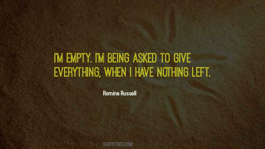 Quotes About Being Empty #652631