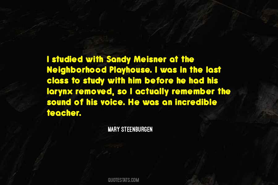 Sandy Meisner Quotes #158606
