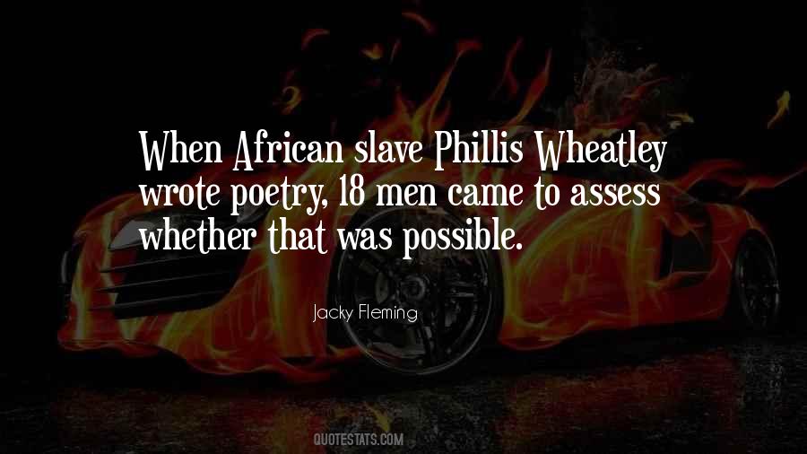 Quotes About Phillis Wheatley #96530