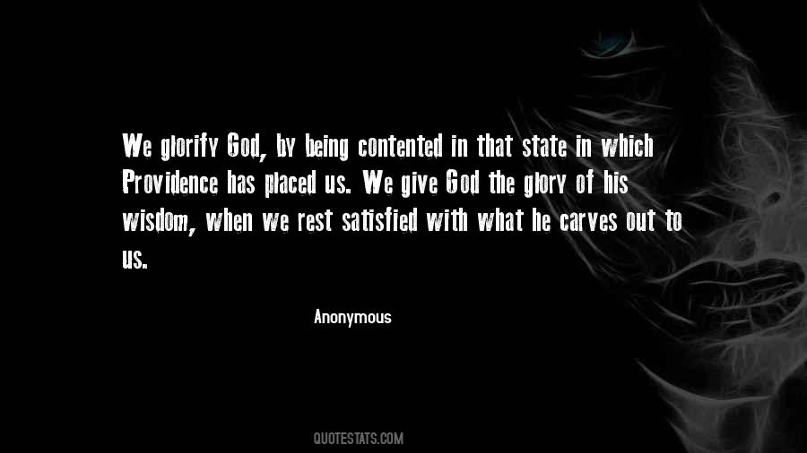 Satisfied And Contented Quotes #241523