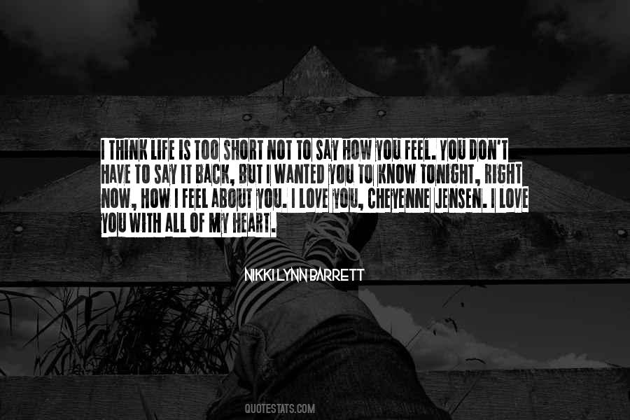 Say How You Feel Quotes #1110056