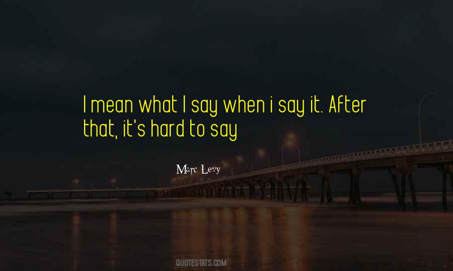 Say What I Mean Quotes #195697