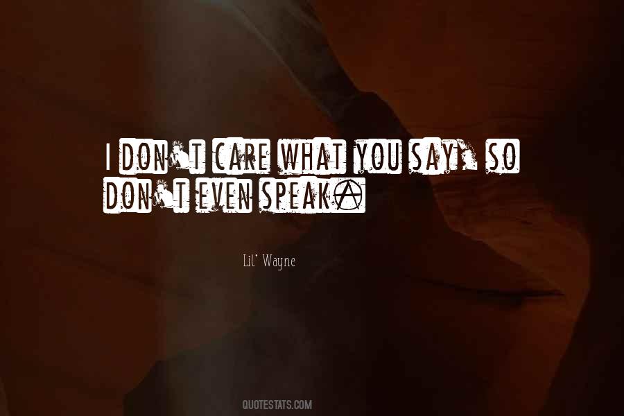 Say You Care Quotes #187651