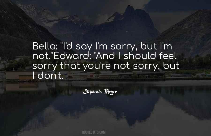 Say You're Sorry Quotes #325023