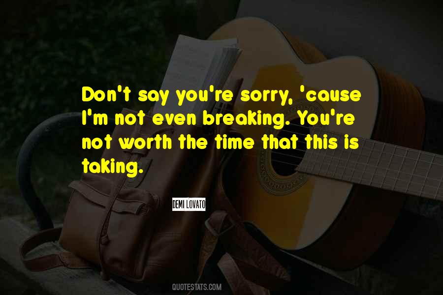 Say You're Sorry Quotes #337874