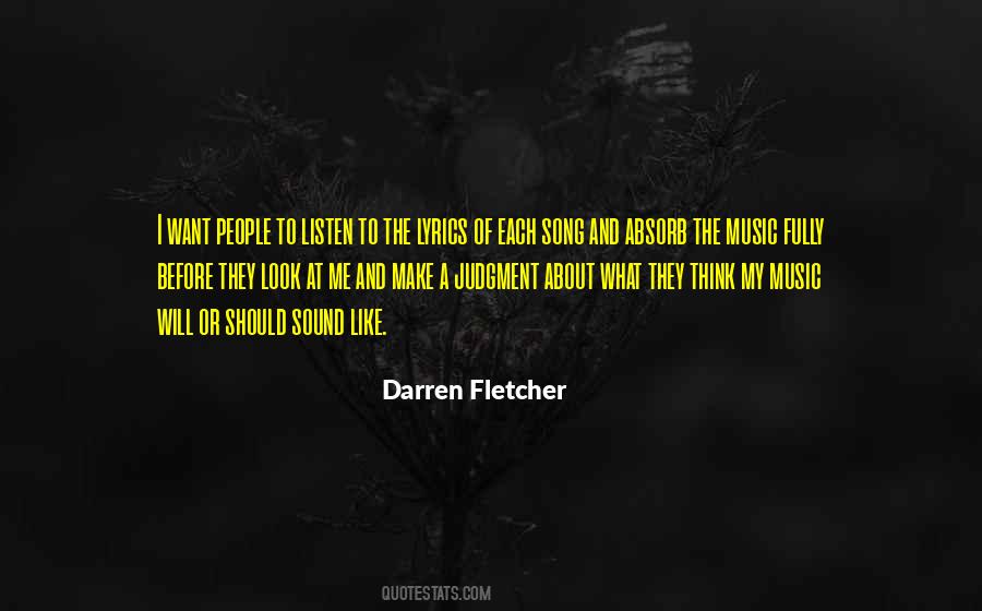 Quotes About Darren Fletcher #110382
