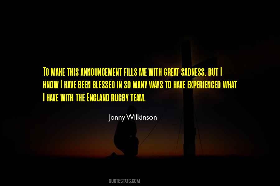 Quotes About Jonny Wilkinson #1037425