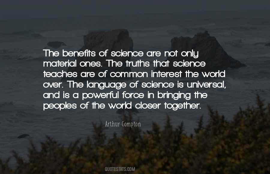 Science Benefits Quotes #667501