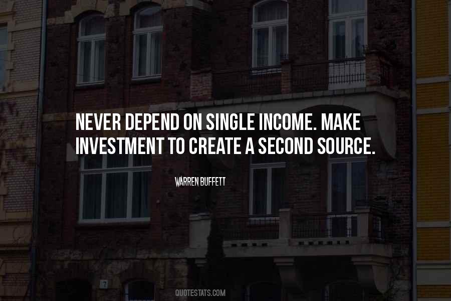 Second Income Quotes #676807