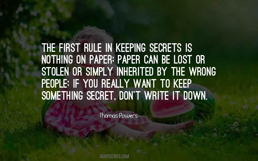 Secret Keeping Quotes #414040