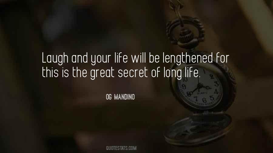 Secret Of Long Life Quotes #509458