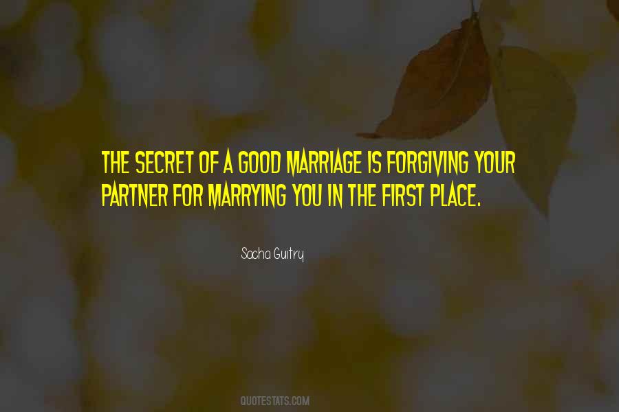 Secret Of Marriage Quotes #1741946