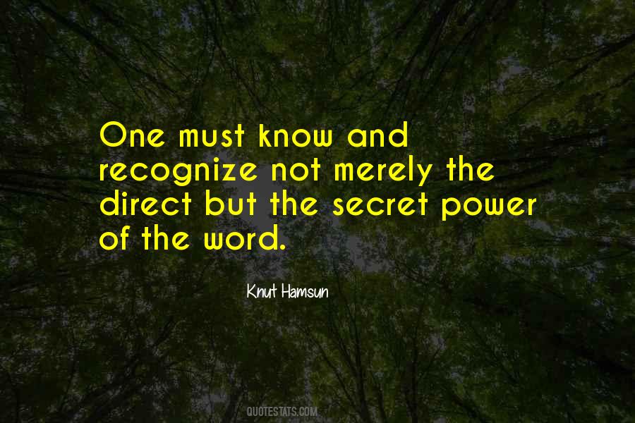 Secret Of Power Quotes #1520310