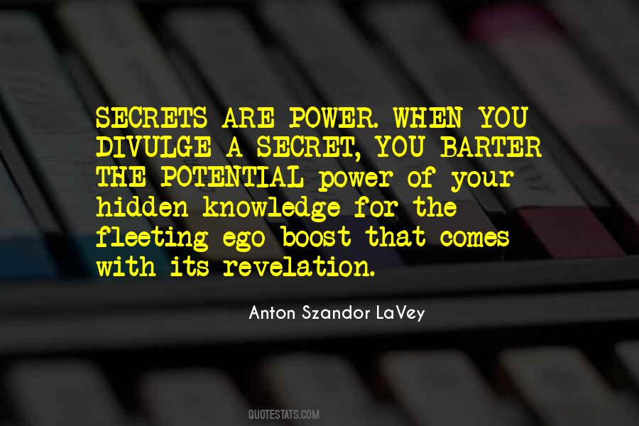 Secret Of Power Quotes #507312