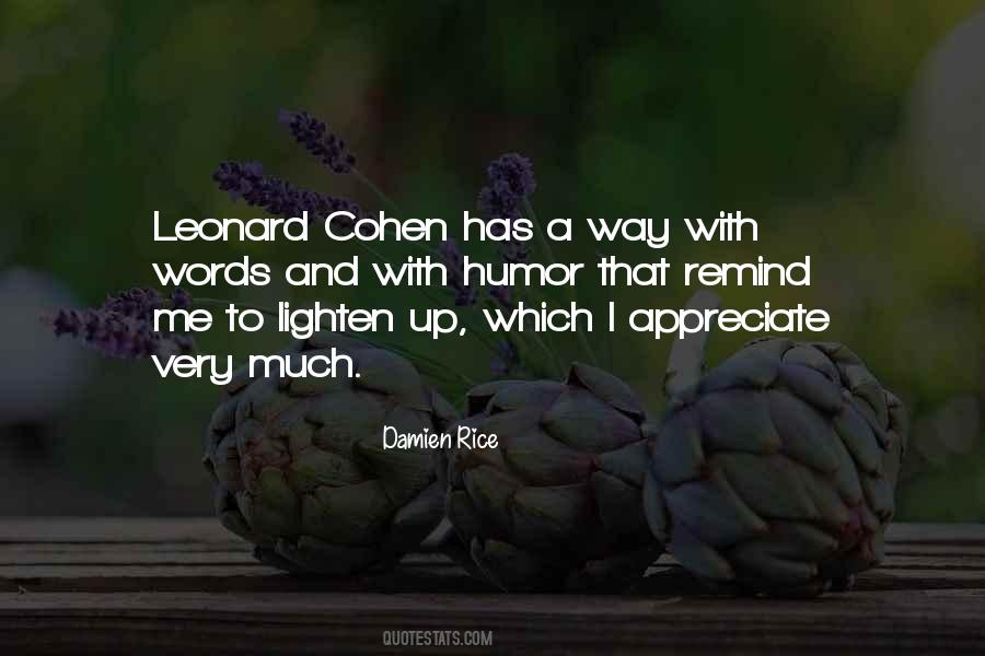 Quotes About Leonard Cohen #694976