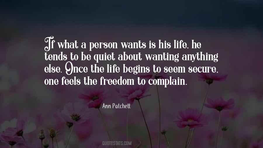 Secure Life Quotes #411038
