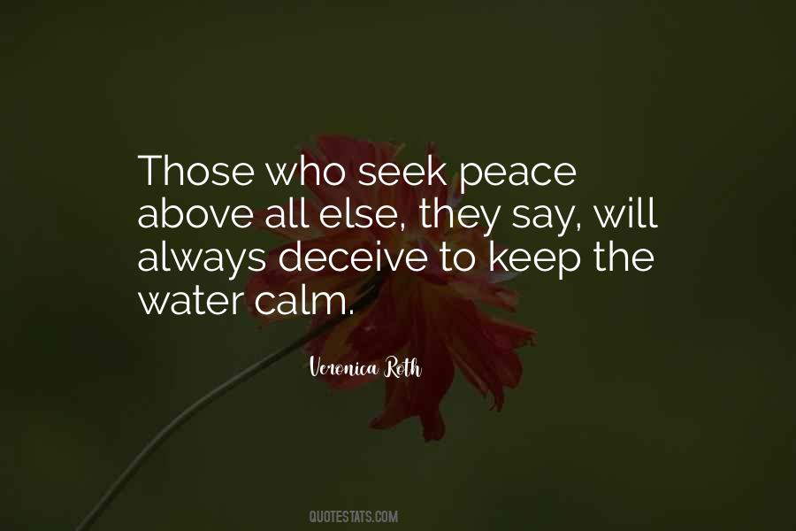 Seek Peace Quotes #295474