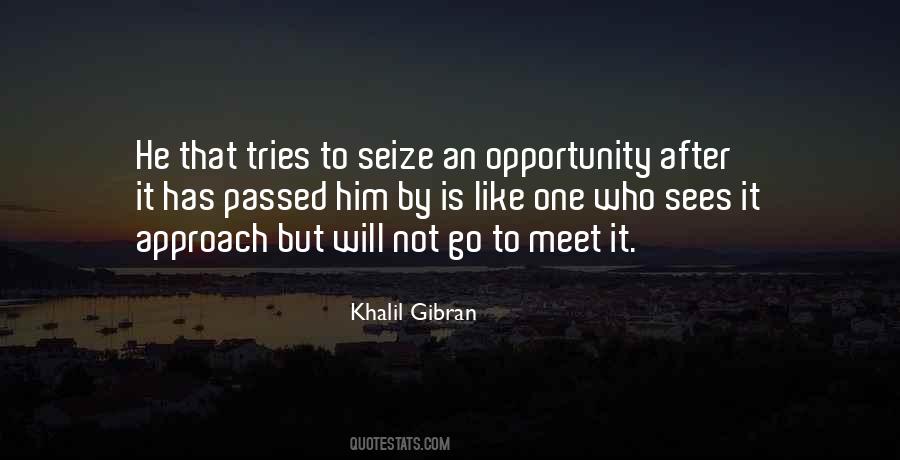 Seize An Opportunity Quotes #1271665