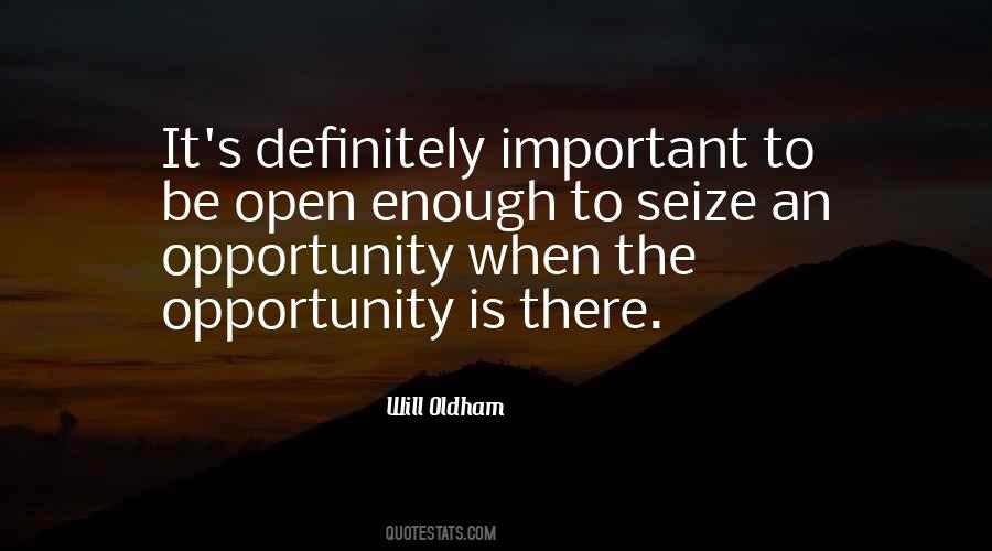 Seize An Opportunity Quotes #293311