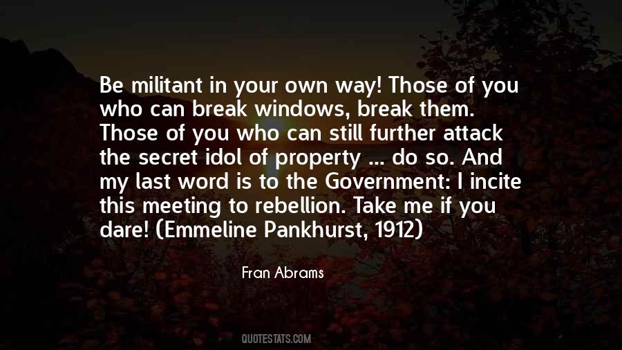 Quotes About Emmeline Pankhurst #848555
