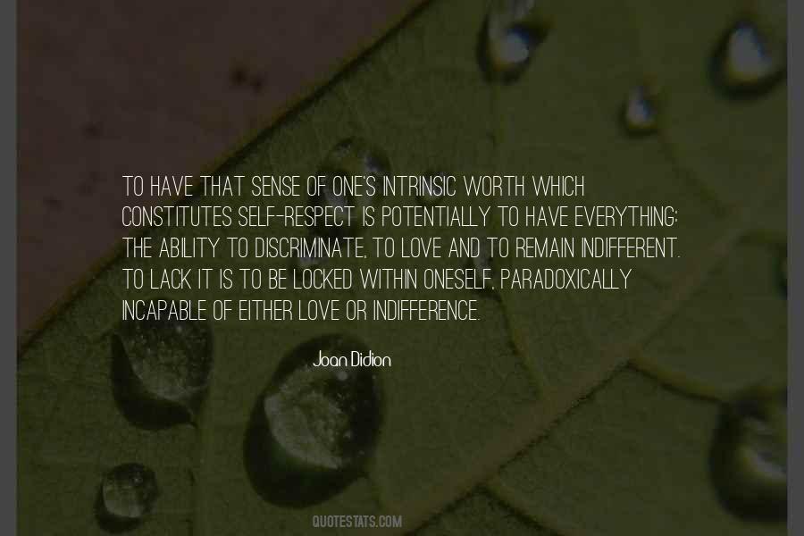 Sense Of Self Worth Quotes #46388