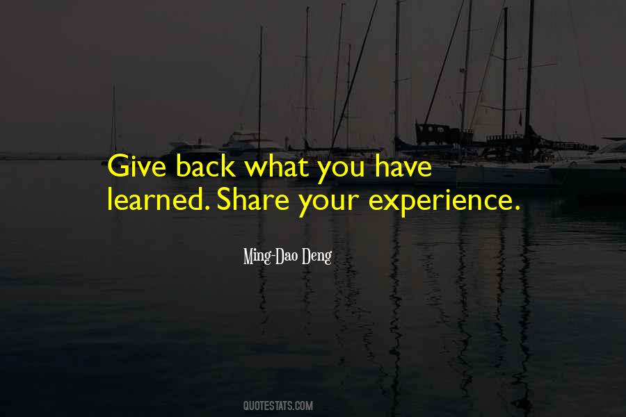 Share What You Have Quotes #1650232