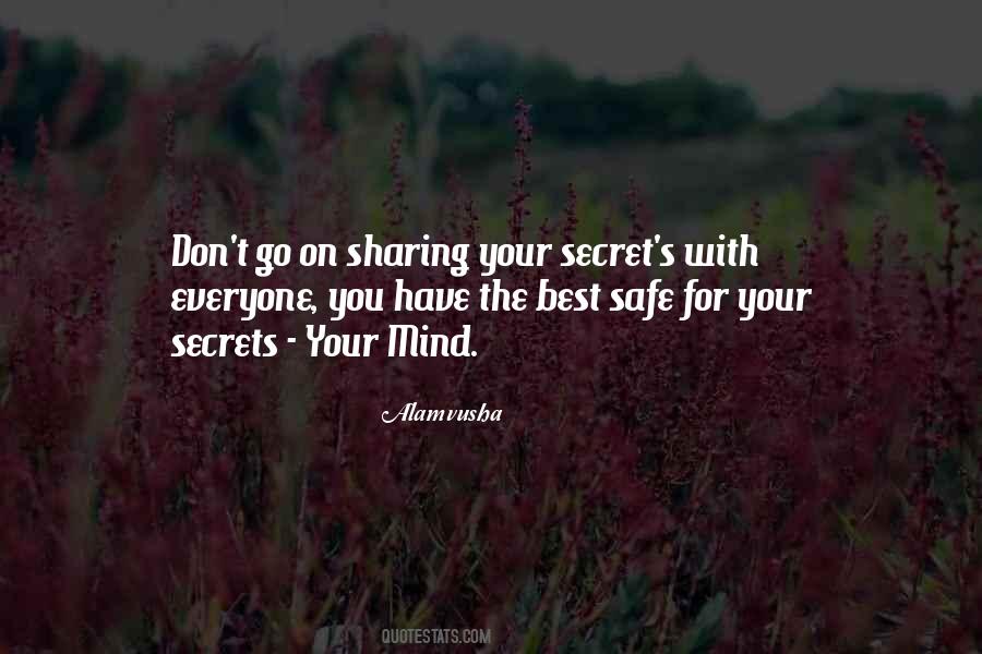 Sharing A Secret Quotes #1379119