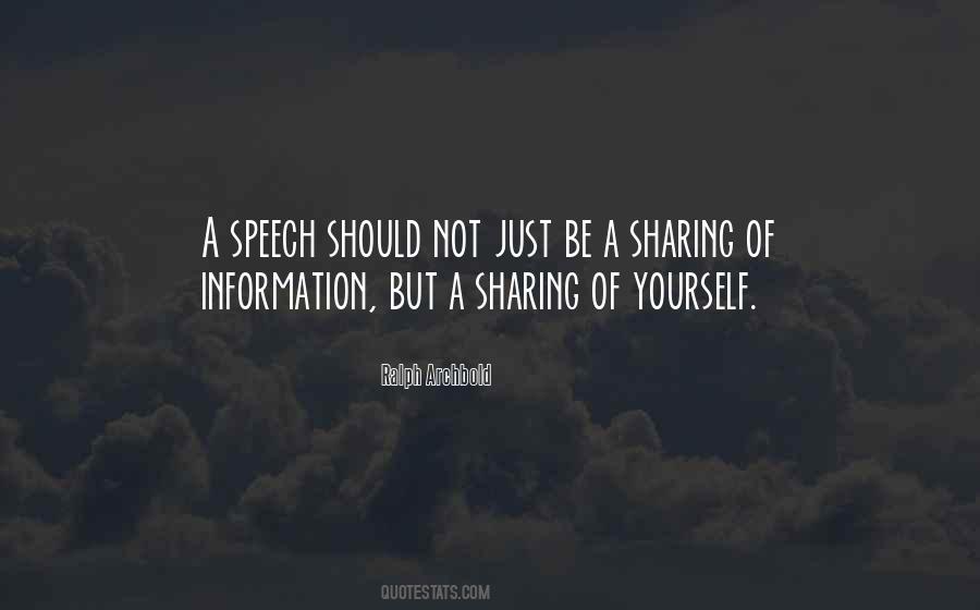 Sharing Of Information Quotes #228493