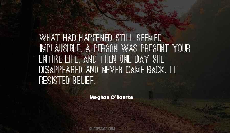 She Came Back Quotes #361075
