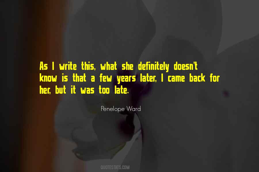 She Came Back Quotes #482282