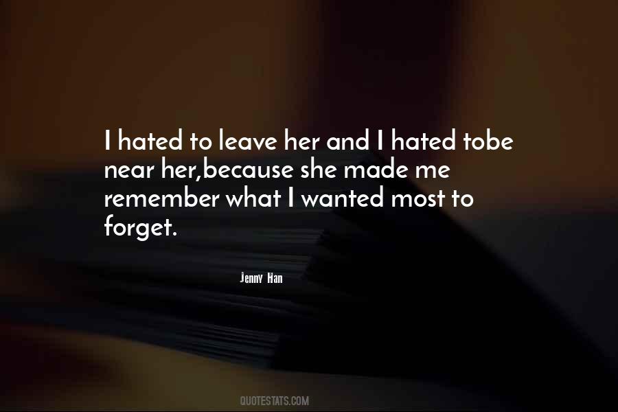 She Forget Me Quotes #107160