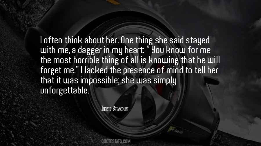 She Forget Me Quotes #1300194