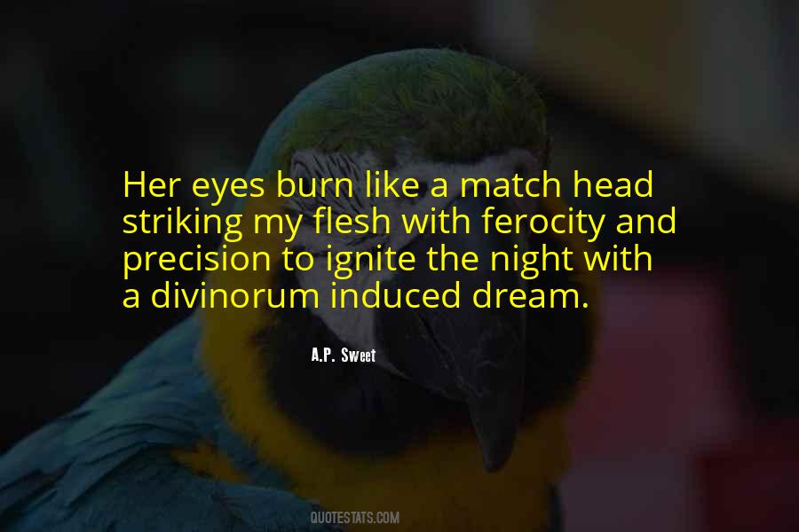 She Has Fire In Her Eyes Quotes #29264