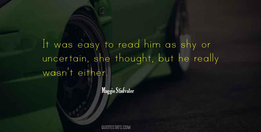 She's Shy Quotes #100854