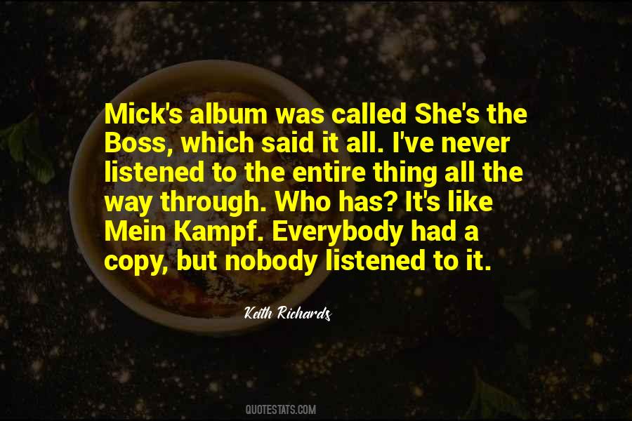 She's The Boss Quotes #1639355