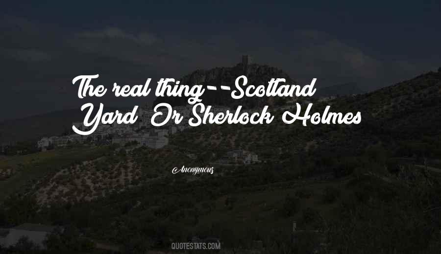 Sherlock Holmes Scotland Yard Quotes #44397