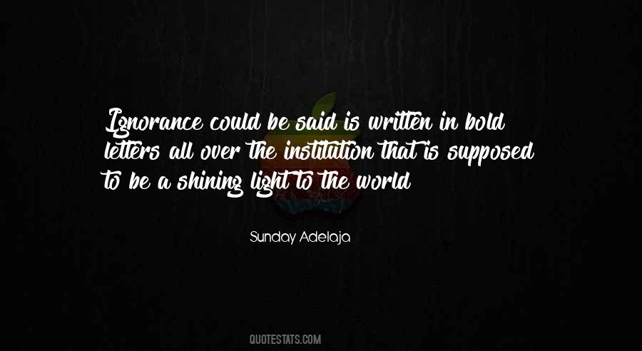 Shining Light Quotes #150484
