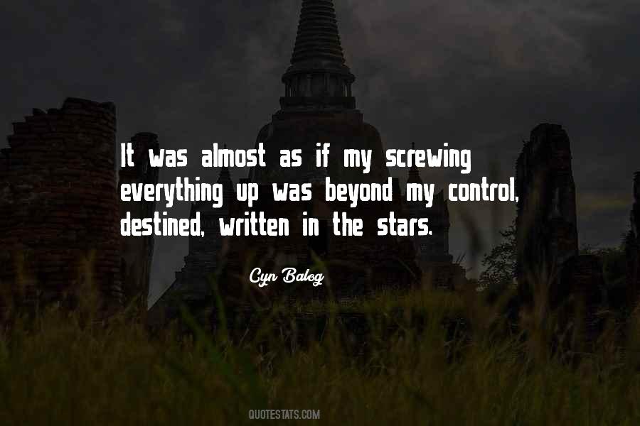 Quotes About Beyond My Control #1690503