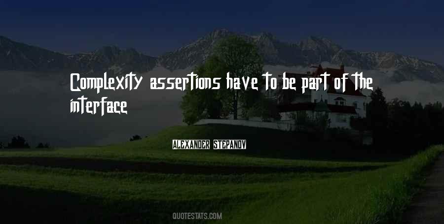 Quotes About Assertions #164131