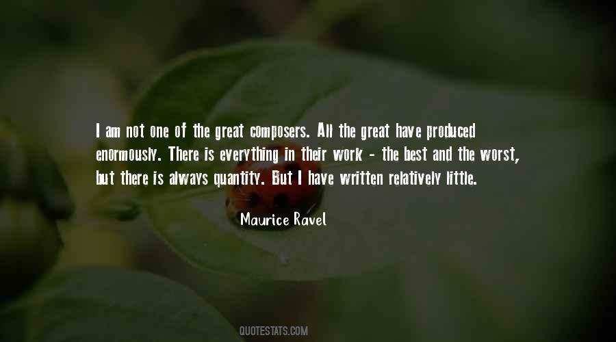 Quotes About Maurice Ravel #529330