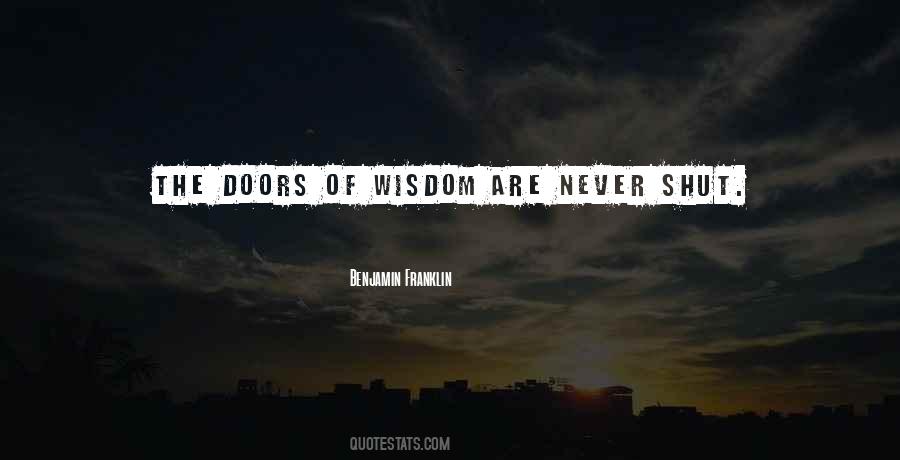 Shut Doors Quotes #1397905
