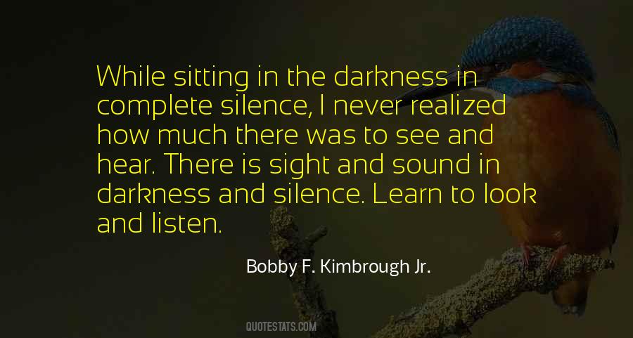 Silence And Darkness Quotes #781138